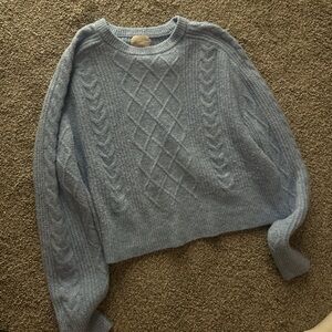 Universal Thread Light Blue Cable Knit Sweater